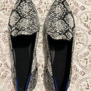 Rothy's snake print flats
